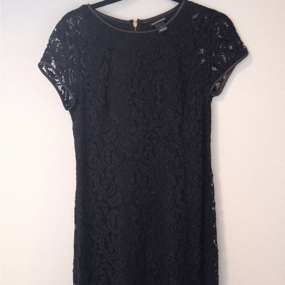 Club Monaco Elegant Black Lace Dress